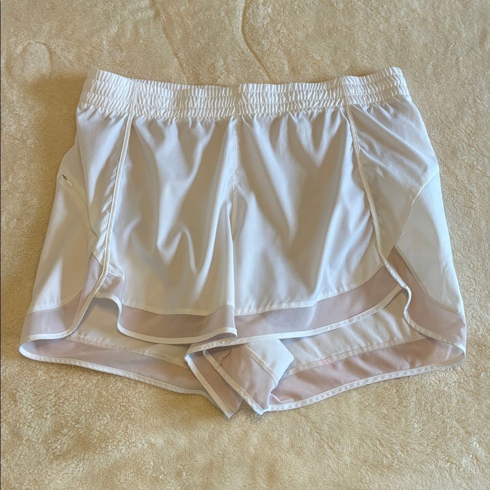 Athleta Shorts Women’s Size 1X White Lined Mesh Racer Running